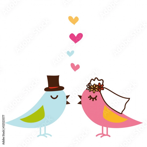 Fototapeta 小鳥のカップル