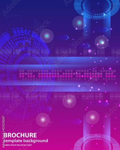 Obraz technology communication hi tech template background seven
