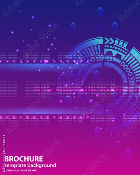 Obraz  technology communication hi tech template background six