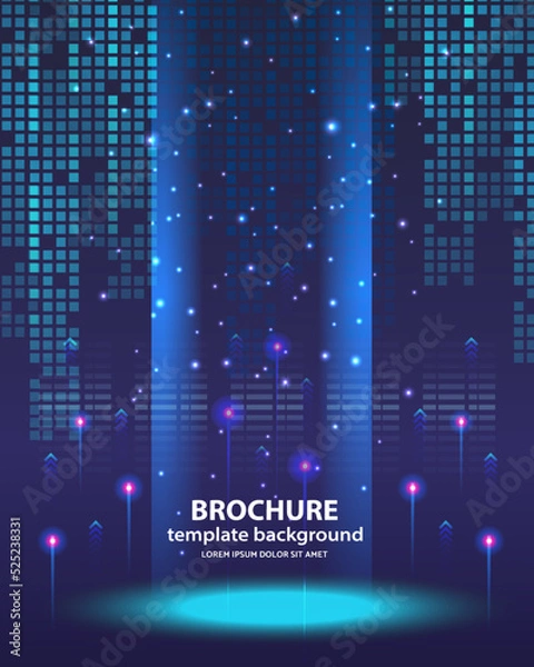 Obraz  technology communication hi tech template background ten