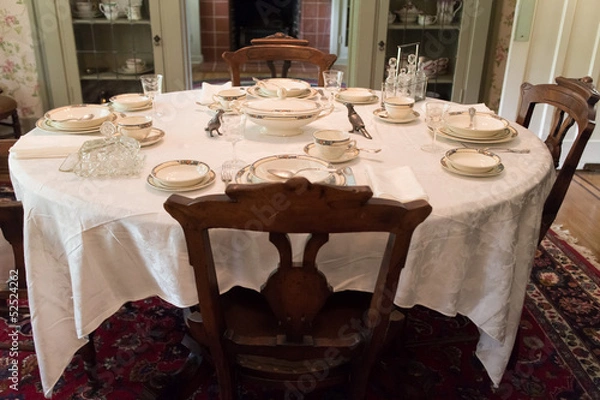 Fototapeta old time dining room