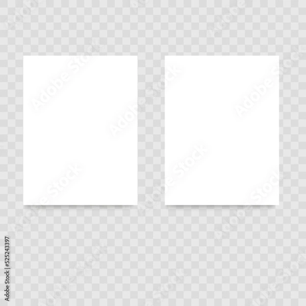 Fototapeta Two sheets white blank template. Vector