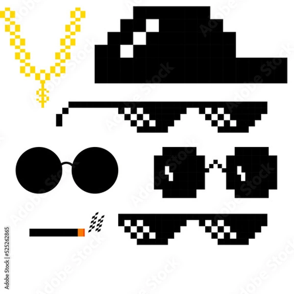 Obraz Thug life icon pixel 