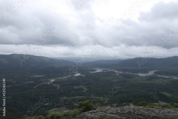 Fototapeta clouds over the mountains