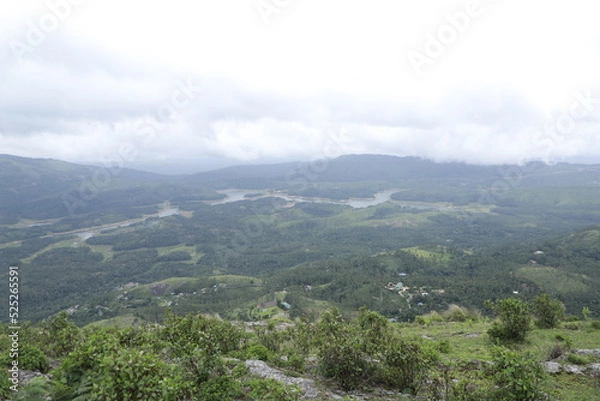 Fototapeta view from the top of the hill