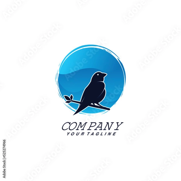 Obraz Logo blue bird in the tree