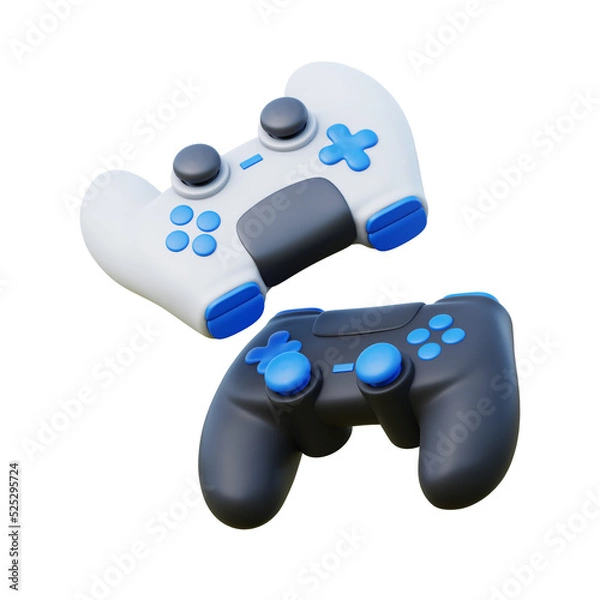 Obraz Gamepad Game controller Icon Isolated 3d render Illustration