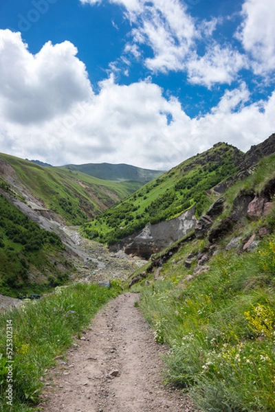 Fototapeta View of Caucasus mountains