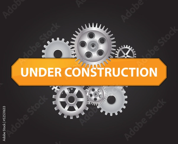 Obraz Under construction background vector illustration