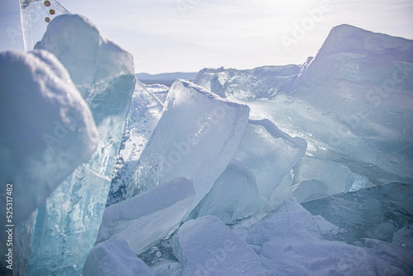 Obraz Lake Ice Mountains Blocks Baikal