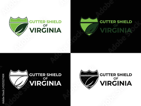 Fototapeta Gutter Shield of Virginia company logo design vector icon.eps