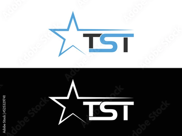 Obraz tst letter original monogram logo design.eps