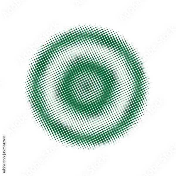 Obraz Green Halftone Element. Abstract Set. Texture Backdrop. Dot Set. Circle Illustration. Gradient Retro. Graphic Modern. Effect Illustration. Design Dots.