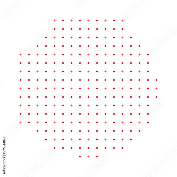 Fototapeta Red Halftone Background. Texture Background. Abstract Backdrop. Round Shape. Design Art. Effect Background. Graphic Gradation. Dot Half. Gradient Art.