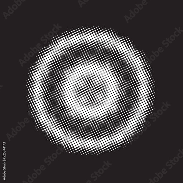 Obraz White Halftone Illustration. Texture Element. Abstract Grunge. Round Half. Design Logo. Effect Retro. Graphic Gradation. Dot Dots. Gradient Gradation.