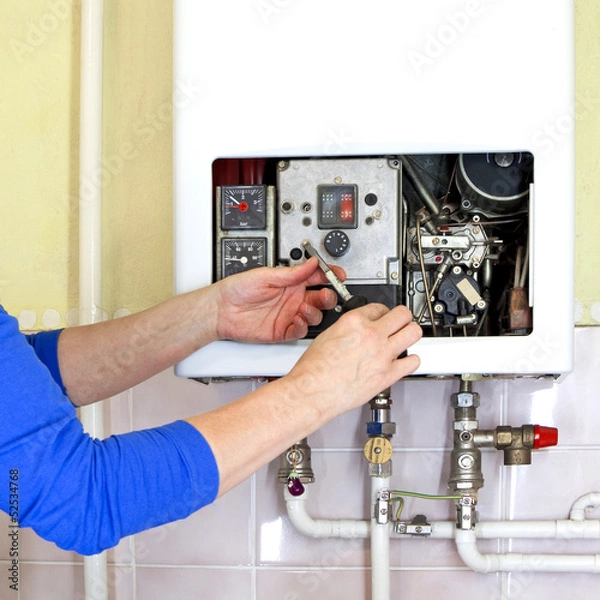 Fototapeta plumber gas heating