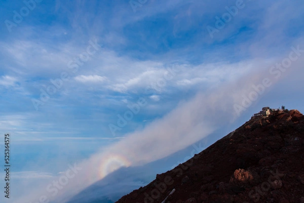 Fototapeta 富士山頂に現れたブロッケン現象