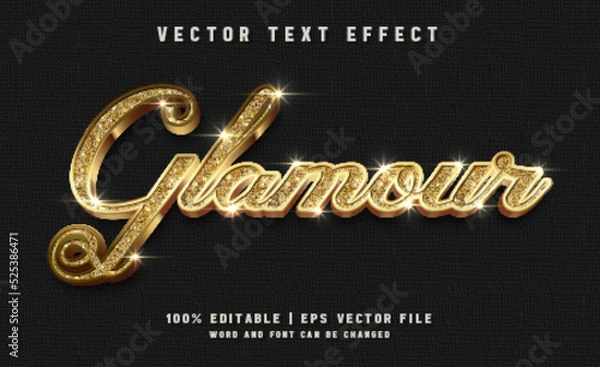 Obraz Glamour with glitter text effect style