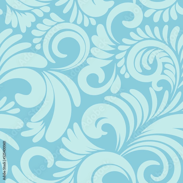 Obraz Elegant floral vector seamless pattern with curves element