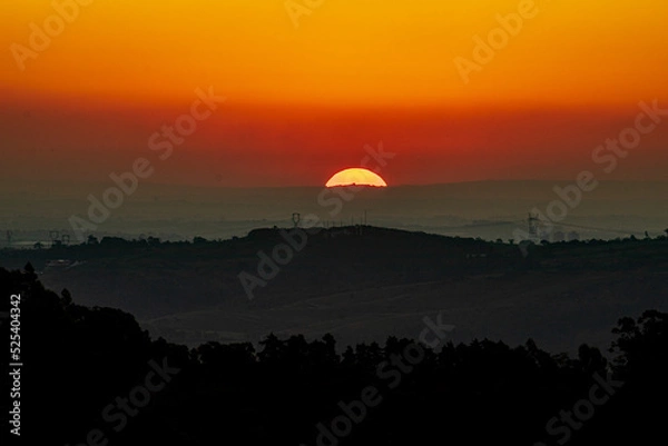Obraz sunset over the mountains