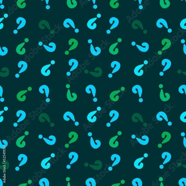 Fototapeta Back to school seamless question marks pattern for kids clothes print and notebooks and wrapping paper