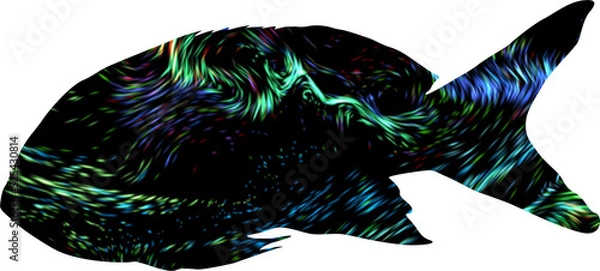 Fototapeta Cute Pattern Fish and Dolphins