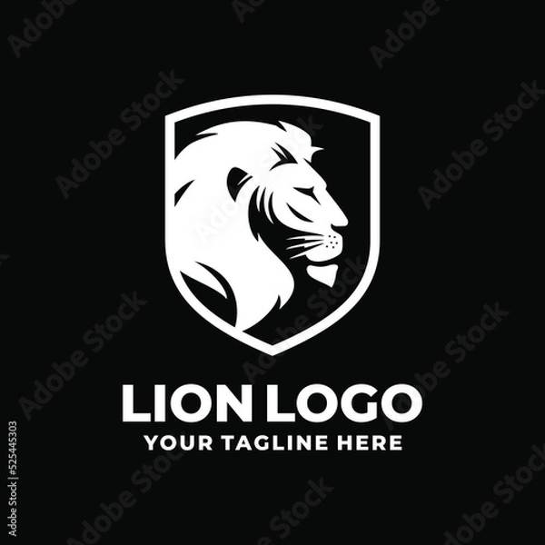 Fototapeta Lion face logo design vector