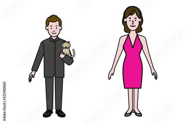 Obraz 家族の多様性を表現したイラスト