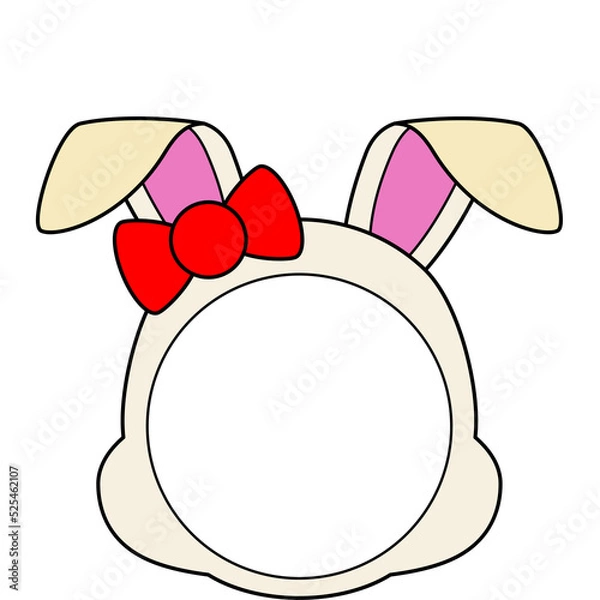 Obraz 兎の顔ハメ素材