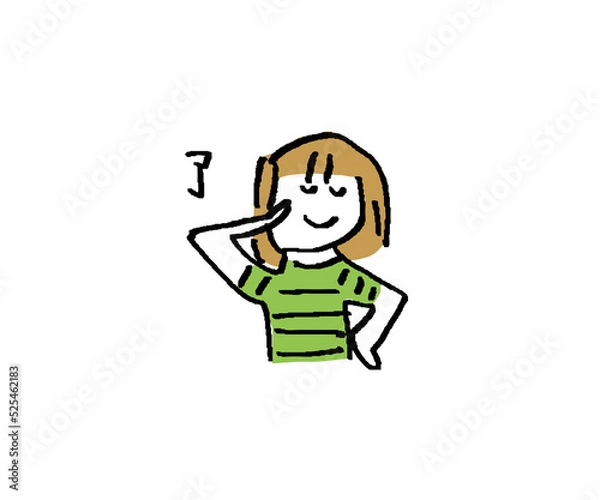 Fototapeta 友達に了解を短う言う女性