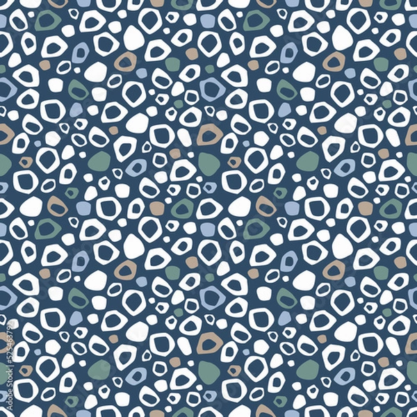 Obraz Abstract blue scandinavian vector seamless pattern 