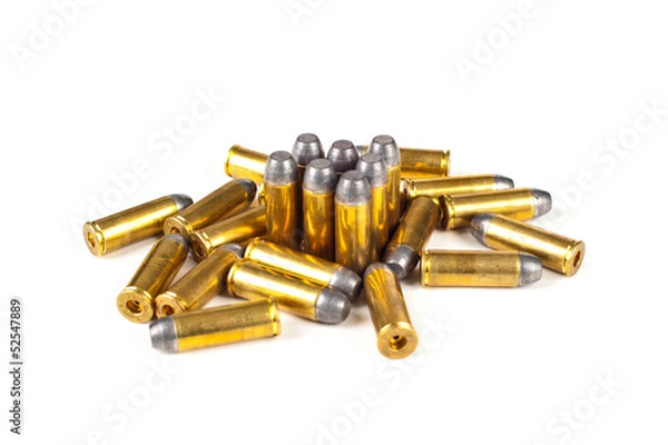 Fototapeta Bullets on white background