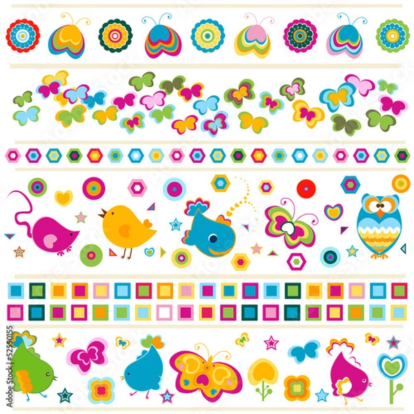 Obraz cute borders with colorful elements