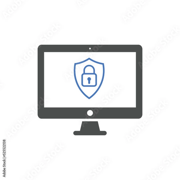 Fototapeta Web security icons. Website security shield protection icon symbol
