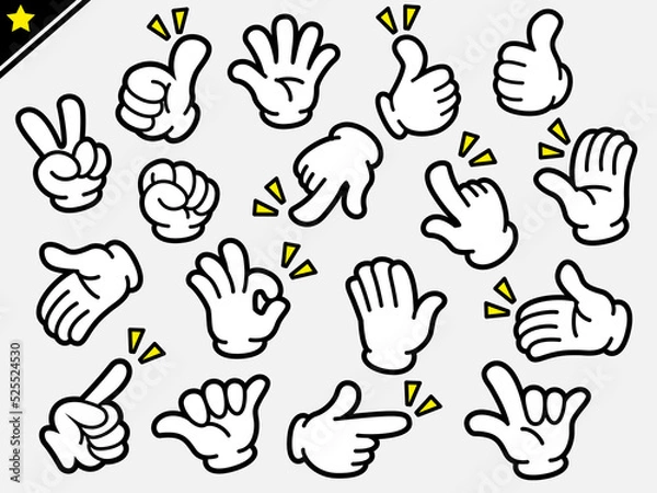 Fototapeta hand-gesture-icon-set