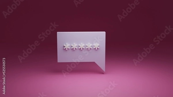 Fototapeta Modern style 3D render Password icon