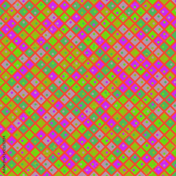 Obraz Color Rhombus tile tessellation pattern illustration