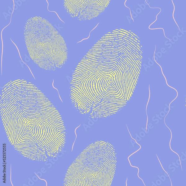 Obraz Fingerprint Vector seamless pattern