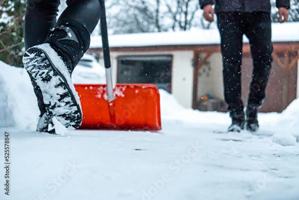 Obraz snow removal man