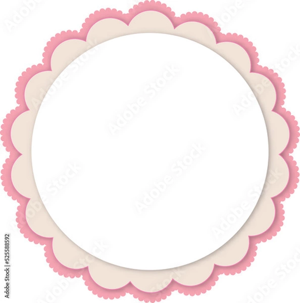 Fototapeta pink Frame in Vintage  Vector Illustration. EPS10