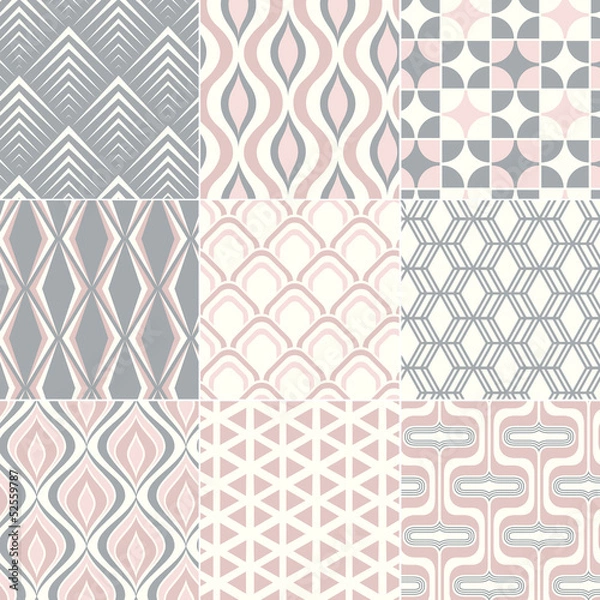 Fototapeta seamless retro pattern print