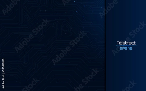 Obraz Futuristic abstract background. Server, internet, speed. Futuristic tunnel HUD. Motion graphics for an abstract data center .  wireframe ,dark 
 background and  Dotted texture template.