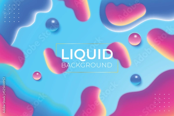 Fototapeta Abstract blue and purple liquid wavy shapes futuristic banner. Glowing retro waves vector background.
Modern colorful flow background. Wave color Liquid shape. Abstract design.