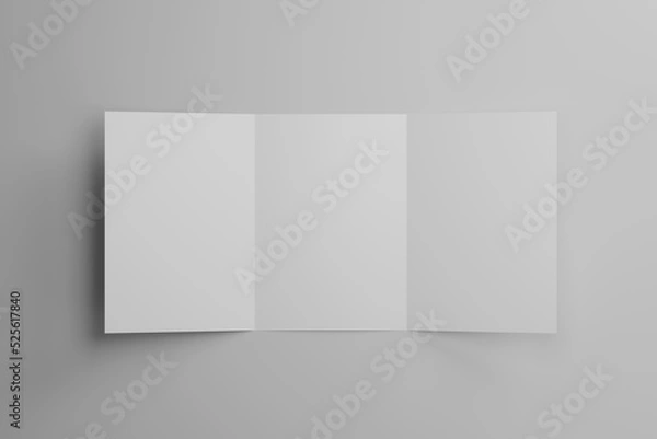Fototapeta Blank a5 trifold mockup