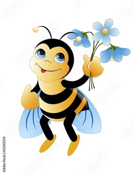 Obraz Bee with flowers