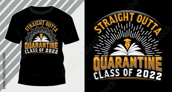 Obraz Back to school graduation education typography trendy vintage retro custom tshirt design vector graphic