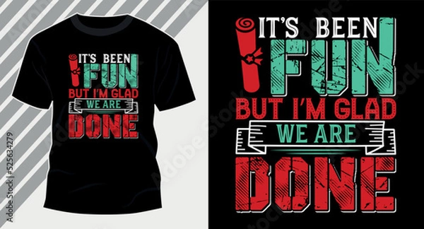 Obraz Back to school graduation education typography trendy vintage retro custom tshirt design vector graphic