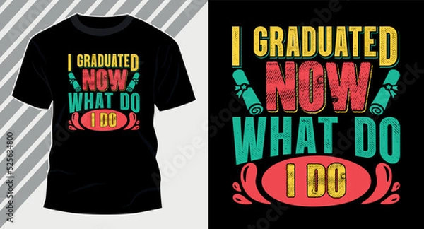 Obraz Back to school graduation education typography trendy vintage retro custom tshirt design vector graphic