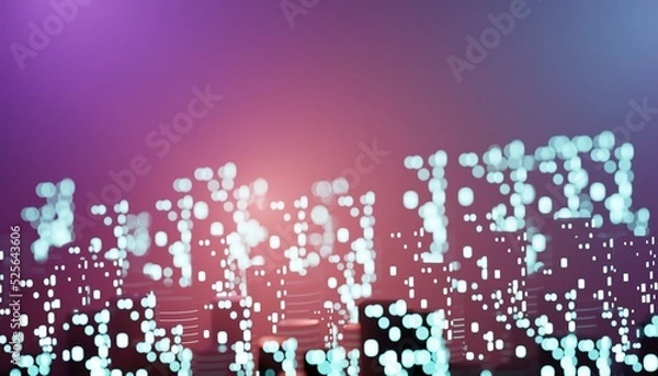 Fototapeta Cityscape blurred background 3d render