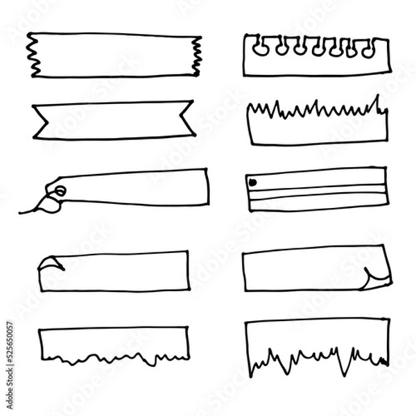 Obraz Vector hand drawn set of design elements for design